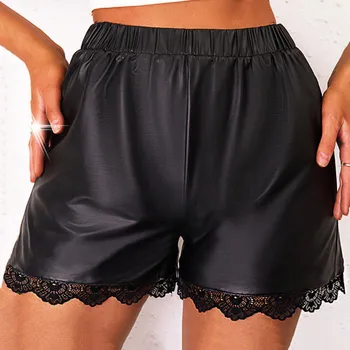 Дамски шорти Дамски ежедневни летни шорти на съвсем малък Удобни модни кожени панталони секси шорти за почивка на открито