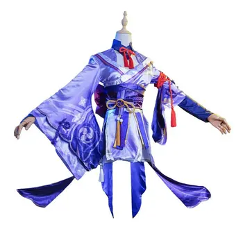 Детска Анимация Герой Genshin Impact Велзевул, пълен комплект двуизмерна дрехи за cosplay Raiden Shogun, коледен подарък