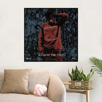 Джоуи Badass Land Of The Free Music Корица на албума, Плакат, Графика, Художествена Картина върху платно, Стенен Интериор за Дневната, Начало Декор (Без рамка)