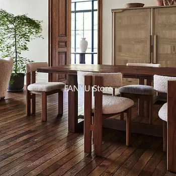 Дизайнерски минималистичные трапезни столове, дървени столове за спални, модерни и креативни трапезни столове с облегалка, мебели за балкона Cadeira De Jantar WZ50DC