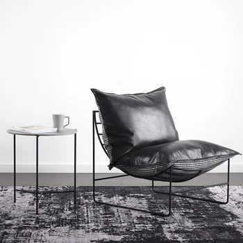 Дизайнерски стол-диван в скандинавски стил, лесно лукс, изключително лесно ретро-индустриален стол за почивка на лениво балкона