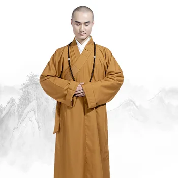 Дрехи на будистки монах Традиционната китайска будистка дрехи, Мъжки костюми Дамски дрехи Унисекс Haiqing Рокля за медитация