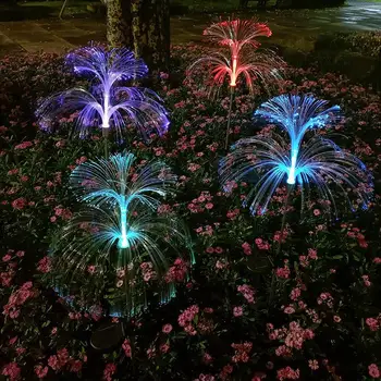 Дропшиппинг Слънчеви led светлини във формата на медузи Открит Градински декор Тревата Светлина в 7 цвята Промяна Водоустойчив Вътрешен Двор Декор пътеки