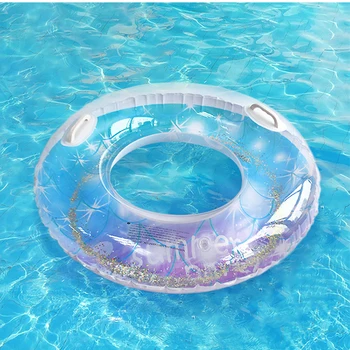 Дъга пръстен за плуване, дебели PVC, летен аксесоар за партита, плажен аксесоар, играчка за шамандура, матрак, дебели за отдих