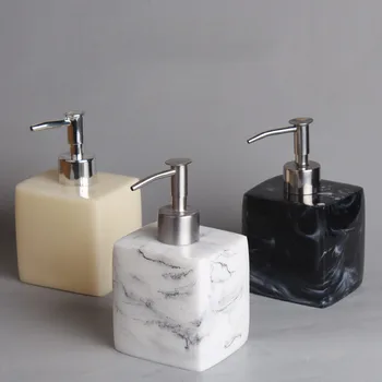 Европейският Стил, творчески мрамор модел, бутилка за сапун от смола обем 400 мл, бутилка за дозиране на битови душ гел, шампоан, почистващо средство за лице