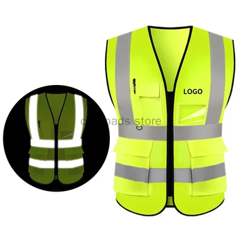 Единни работна светоотражающая дрехи, отразяваща жилетка за безопасност висока видимост, яке, жилетка за безопасност с логото на