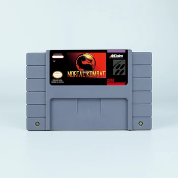 Екшън играта за Mortal Kombat 1 2 3 и Ultimate Mortal Kombat 3 - версия касета за САЩ или Европа за игрови конзоли SNES