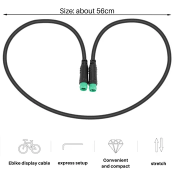 Електрически Велосипед Ebike 5-Пинов Конектор за Свързване на Удлинительного Кабел с Дисплей за Bafang Mid Motor BBS01/BBS02/BBSHD