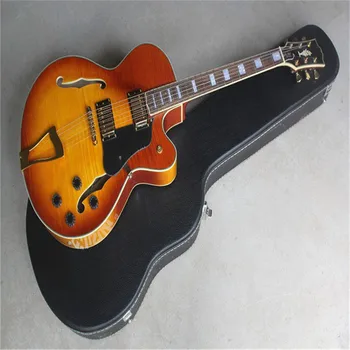 Електрически джаз китара F -Semi Hollow, натурален цвят, хит на продажбите, в наличност, L5