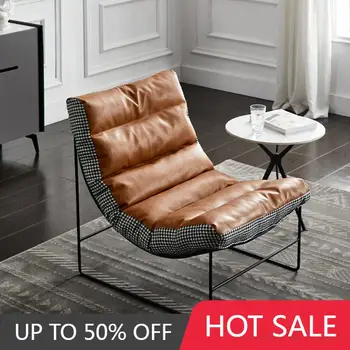 Ергономичен мързелив диван-стол за дневна, модерни минималистичные столове за подкрепа на гърба, скандинавски дизайнерски мебели Articulos Para El Hogar