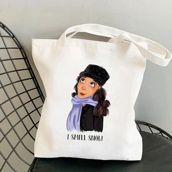 Есенна чанта с принтом Gilmore Girls, женствена чанта за пазаруване в стил харадзюку, чанта през рамо, холщовая чанта