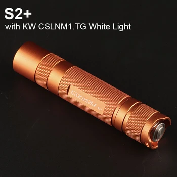 Ескорт S2 + KW CSLNM1.TG блясък от бяла светлина Оранжево фенерче 18650 Фенер за Преносимо къмпинг осветление Работна камера