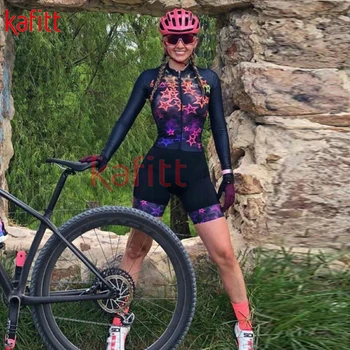 Жена гащеризон Kafitt комплекта спортни дрехи с дълги ръкави, 2023 Нов дамски велосипеди костюм, универсален костюм за улиците, по индивидуален дизайн