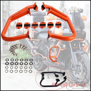 За Harley Pan America 1250 1250S RA1250 RA1250S 2021-2022 Мотоциклет Здрав Преден Противоаварийный Броня Защитна Планк Защита От Падане