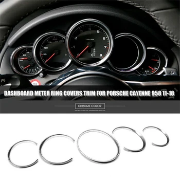 за Porsche Cayenne 958 2011-2018 Сребриста таблото на автомобила, измервателна пръстен, капаци, тапицерия