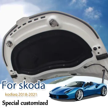 За Skoda kodiaq 2018 2019 2020 2021 Звукоизолация на двигателя памучен звукоизолация от звуконепроницаемого памук подходящи автоаксесоари