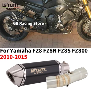 За Yamaha FZ8 Fazer FZ8N FZ8S FZ800 2010 2011 2012 2013 2014 2015 Мотоциклет Изпускателната Escape Moto Промяна на Ауспуха Средна Тръба