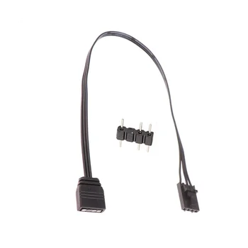 За да се свържете 4PIN RGB към стандартната ARGB 3-Пинов адаптер 5V RGB кабел 25 см