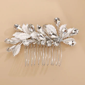 Златни, розови, сребърни Модерни Сватбени аксесоари, шапки за приятелка, украса, бижута комплект за булката, гребен за коса с кристали