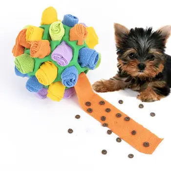 Играчка-топка за кучета с сопением, Бавно ясла, интерактивни образователни играчки-пъзели, които поощряват естествени умения за получаване на храна, фураж играчки