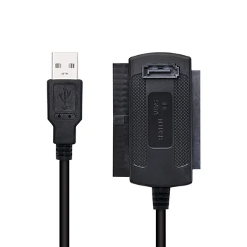 Кабел USB 2.0 за IDE SATA 3 в 1 S-ATA 2,5 3,5-инчов твърд диск, адаптер HDD, кабел-конвертор за PC, Лаптоп