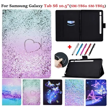 Калъф за таблет Funda Samsung Galaxy Tab S6 Калъф 10.5 инча SM-T860 SM-T865 от Изкуствена Кожа и TPU Калъф За Samsung Tab S6 10 5 Caqa