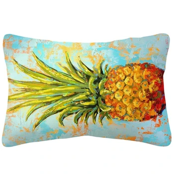 Калъфка за възглавница с цветна рисувани Pineappe, модерна лумбална калъфка 30x50 см, декоративни Възглавници за дивана