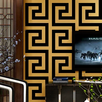 Китайските тапети класически китайски стил Дзен хол модерен прост новият китайски стил фон на телевизора