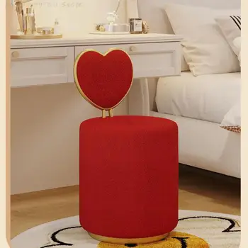 Козметично стол с облегалка, лесно луксозно кресло-скрин за спалня, модерен прост столче за нокти за момичета