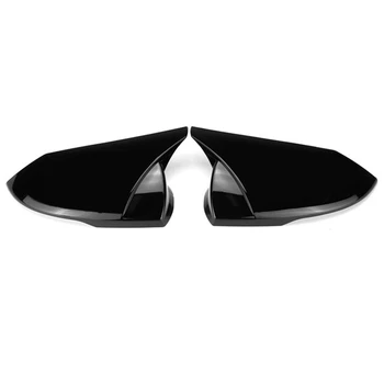 Колата M Style Лъскаво Черен Калъф за Огледала за обратно виждане, Тампон върху Рамката, Капачки за Странични огледала за Hyundai Elantra 2021 2022