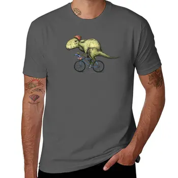 Колоездачи T-rex, тениска с изображение на динозавър за каране на велосипед, дрехи с аниме, бързосъхнеща тениска, тениски за мъже