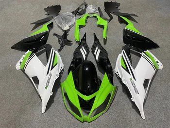 Комплект мотоциклетни обтекателей Подходящ за Kawasaki ZX-6R 13-18 години 636 6R 2013 2014 2015 2016 2017 2018 Обтекател Бял Зелен Черен