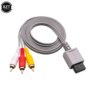 Компонентен кабел 1,8 м Аудио-Видео AV Композитен Кабел 3 RCA за Най-Ясни Видео Основен 480p за Конзолата Nintendo Wii