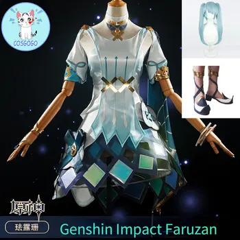 Костюм за cosplay Genshin Impact Faruzan, шапка, гривна, дрехи, игри, костюм за cosplay, женски перука на Хелоуин, Обувки