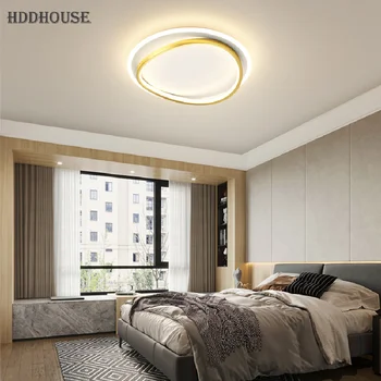 Лампа за спалня в скандинавски стил, луксозен тавана лампа, прости, модерни спални битови лампи и осветление