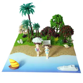 Летни плажни сцени, големи комплекти декори, макети на плажните сцени, скици и модели за ръчно изработени, началната концентрация