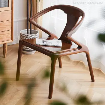 Луксозен Дървен стол за хранене, модерен скандинавски дизайн подлакътници, облегалка, маса за хранене, стол, с високо Качество, мебели за хол В La Casa Предмети от бита