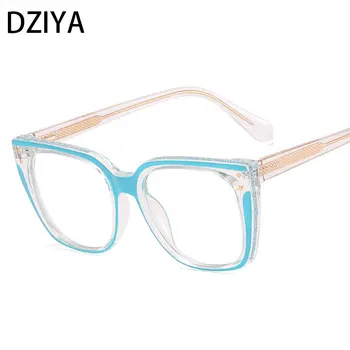 Луксозен квадратен дизайн, блокиращ синята светлина, леопардовая рамки за очила, дамски ретро очила за дами, оптични очила 60850