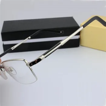 Луксозна марка md352 мъжки полукадровая оптични рамки за очила на средна възраст с готови рамки за очила по рецепта