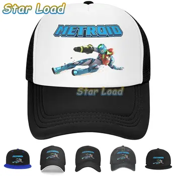 Лятна Игра Super Metroid бейзболна шапка с анимационни логото, детски Регулируеми шапка за татко, Женски Мъжки улични бейзболни шапки, дънки шапка