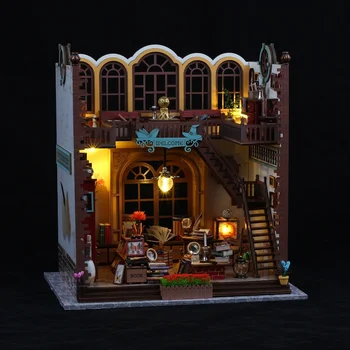 Магическа книга къща със собствените си ръце, дървена мини строителен комплект, Къщи, обзаведени с мебели, леки изделия от ръчно изработени играчки за деца, подарък за рожден Ден