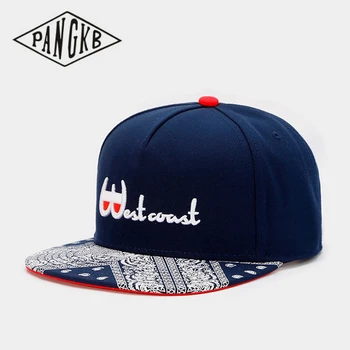Марка PANGKB, шапка WESTCOAST, тъмно синя спортна шапка за хип-хоп, паркур, бейзболна шапка за мъже, жени, възрастни, ежедневни бейзболна шапка от слънцето,
