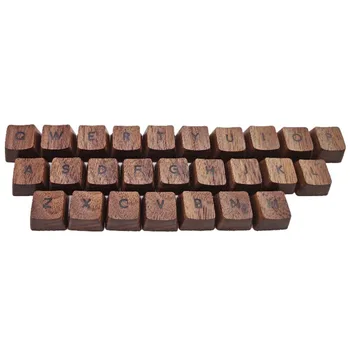 Масивни дървени капачки за ключове с подсветка за механична клавиатура Cherry Mx Cross Switch ръчно изработени от черно орехово дърво OEM Key Cap
