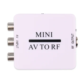 Мини RCA AV CVSB в RF видео адаптер Converter HD Video Converter Box 67,25/61,25 Mhz AV RF Мащабируем ТЕЛЕВИЗИЯ-Ключ