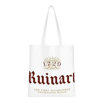 Множество чанта за пазаруване с логото на Ruinarts, дамски Холщовая Чанта-тоут, преносими Чанти за пазаруване шампанско, хранителни чанти за пазаруване