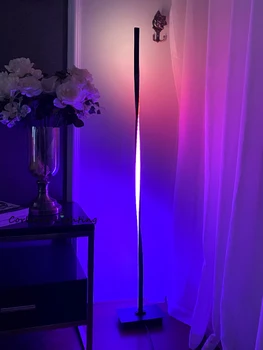 Модерен RGB led ъгъл под лампа, декоративен външен лампа за спални, Декорация на дома, за всекидневната, стоящ лампа, лампи за интериора