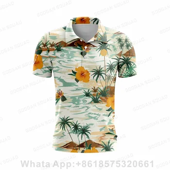 Модерен ризи Топка за голф, мъжки фланелки, Спортни дрехи, летни блузи с къс ръкав, Быстросохнущий Дишаща Трикотаж Мтб