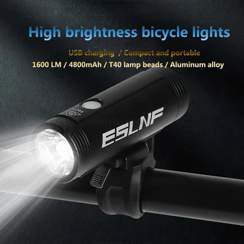 Мощен велосипеден фенер OLED-дисплей 4800 mah, акумулаторна велосипедна светлината на прожекторите, фенерче Type-C, зарядно устройство ще захранване на лампа 1600ЛМ