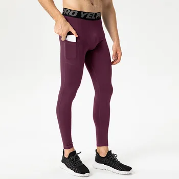 Мъжки компресия панталони за фитнес, спортни чорапи за бягане, мъжки гамаши за йога, панталони за фитнес, спортни панталони за джогинг, спортно облекло