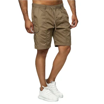 Мъжки къси панталони, тактически панталони за джогинг, работни ежедневни панталони, мъжки панталони с много джобове, свободни, широки, дължина до коляното, летни шорти